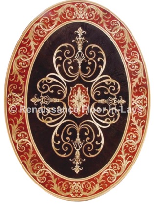 wood parquet flooring medallion