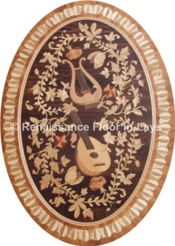 custom wood floor medallion marquetry
