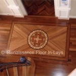 entry with inlaid hardwood