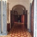 Hallway inlaid parquet with border