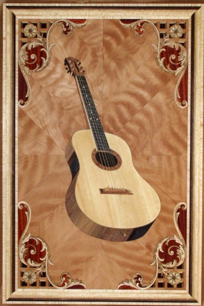 inlaid guitar wood flooring