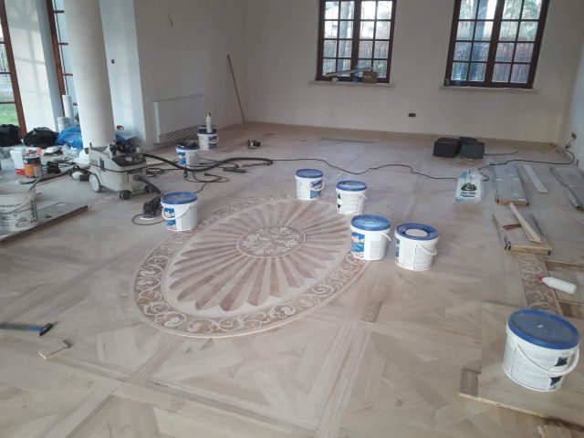 new installation renaissance floor inlays